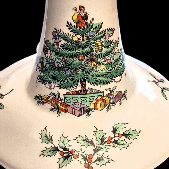 One Spode Christmas Tree Candle Holder/Stick 5 1/2" Excellent - Picture 3 of 10